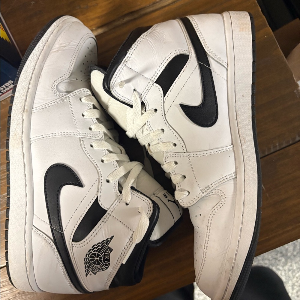 Jordan Men’s High-Top Sneakers in White and Black